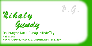mihaly gundy business card